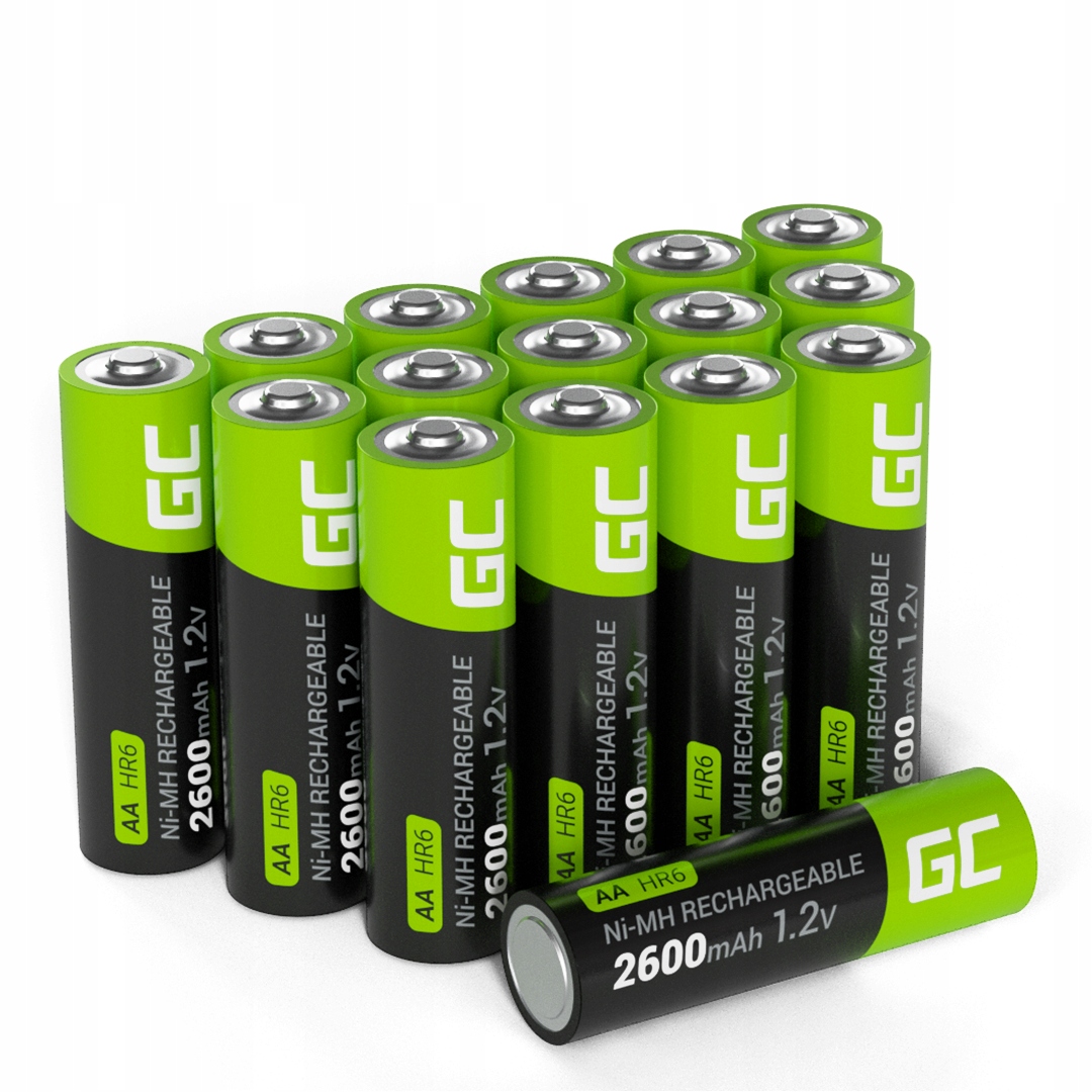 Nikel-metal hydridová (NiMH) batéria Green Cell AA (R6) 2600 mAh 16 ks.